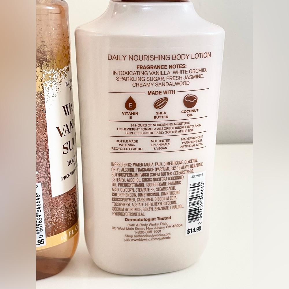 Bath & Body Works Warm Vanilla Sugar Body Wash & Lotion Full Size Set with Tote - Picture 10 of 12